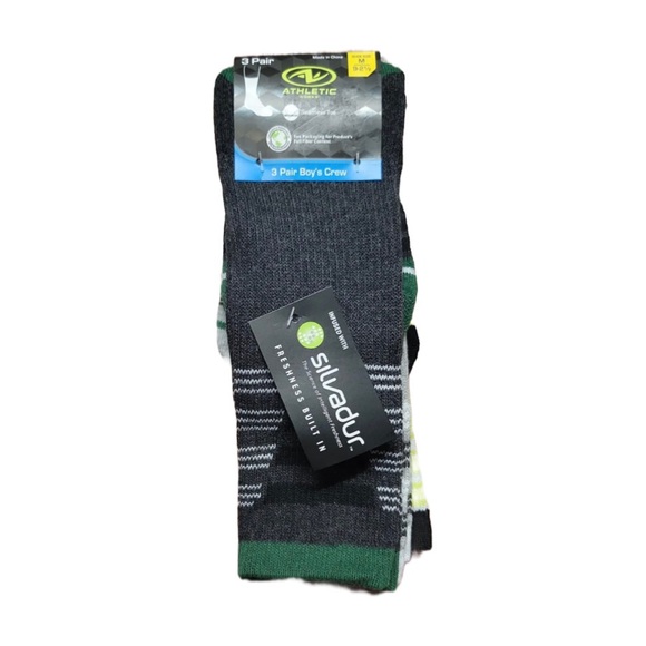 Athletic Works- Silvadur Odor Control cushioned comfort - 3 pk - sz: S (4.5-8.5) - Picture 2 of 5